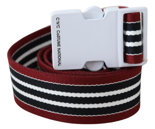 Elegant Stripe Canvas Waist Belt