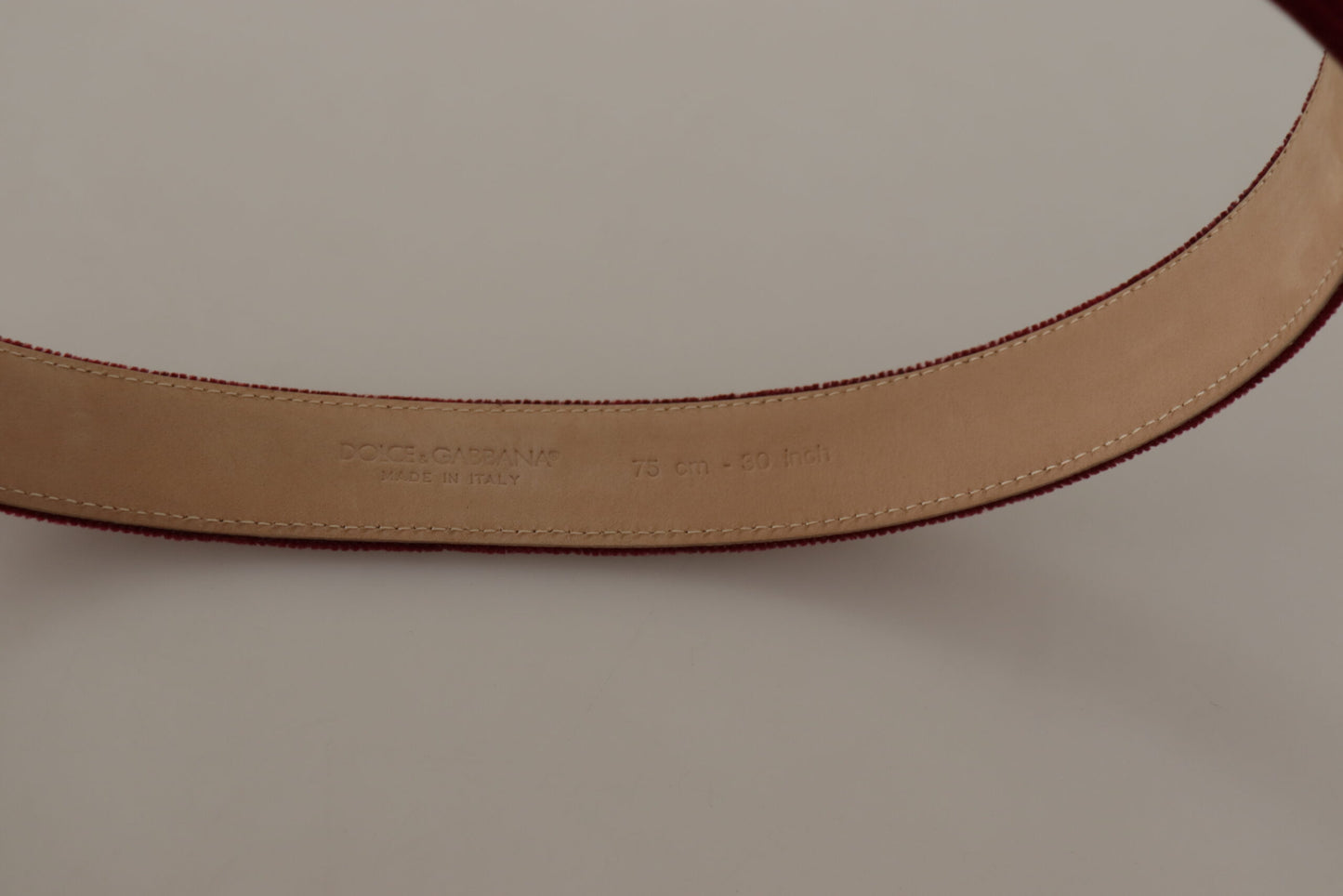 Elegant Velvet Logo Engraved Belt
