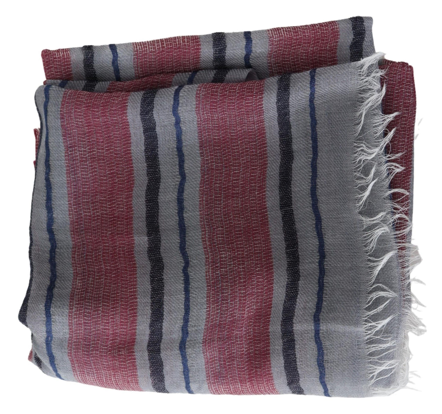 Multicolor Striped Wool Blend Unisex Neck Wrap Scarf