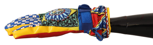 Multicolor Carretto Print Casual Gloves