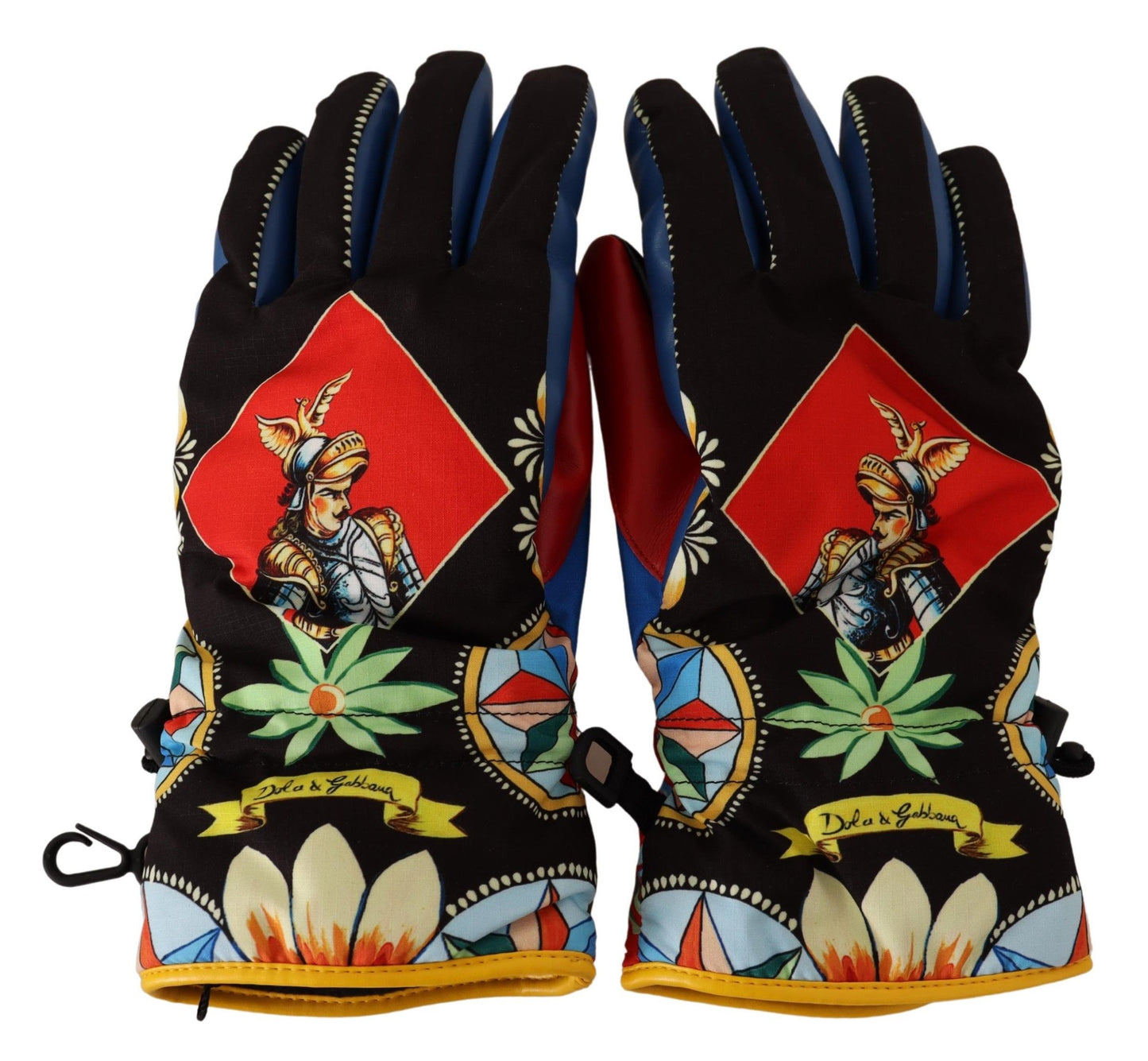 Multicolor Carretto Print Men's Casual Gloves