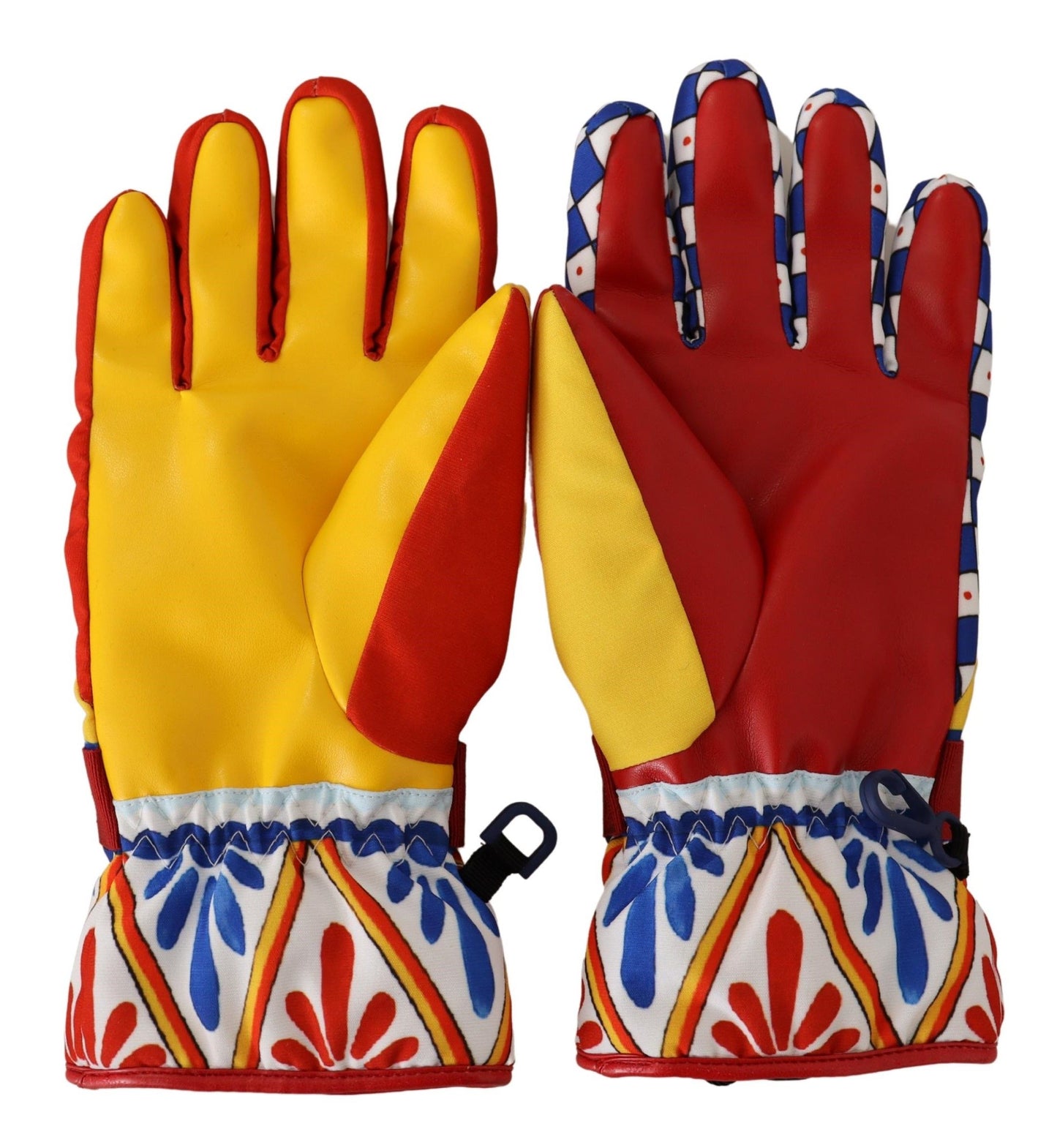 Elegant Multicolor Carretto Print Gloves