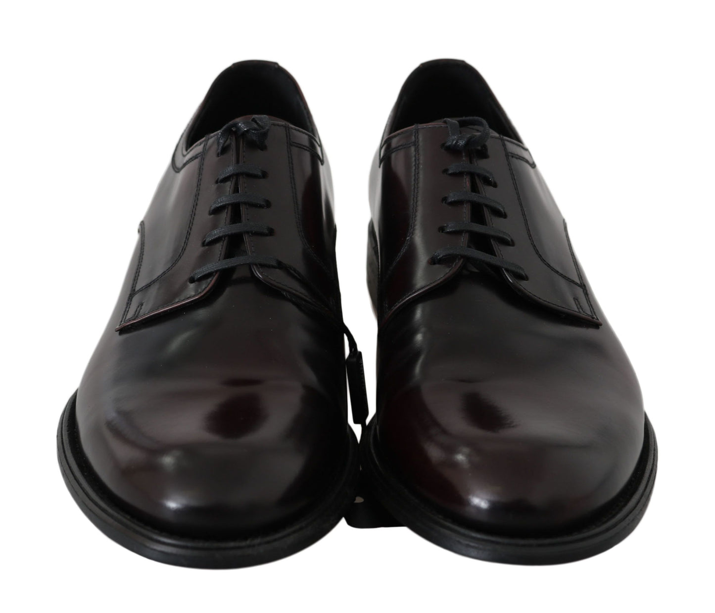 Elegant Sangria Bordeaux Leather Derby Shoes