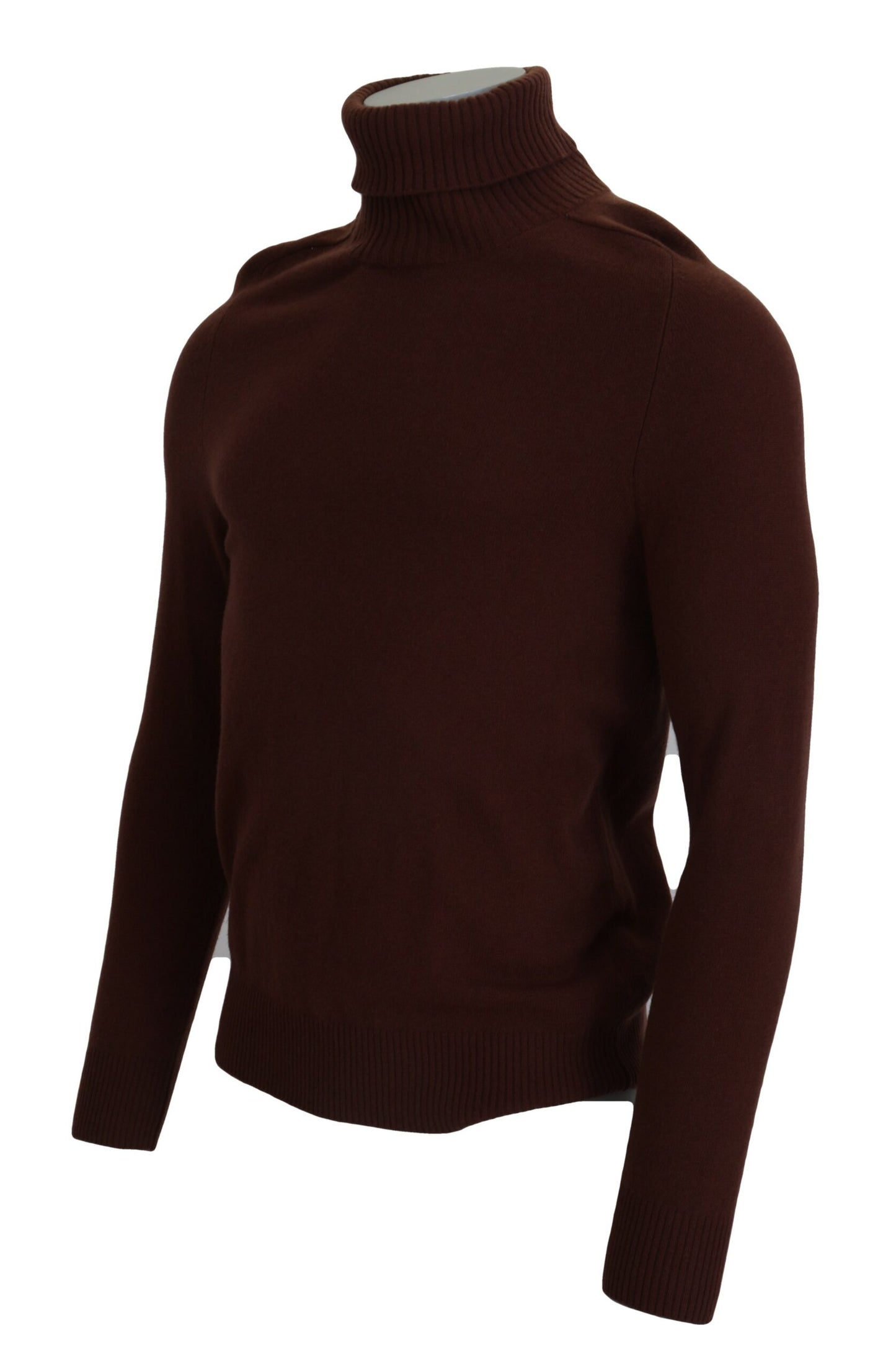 Elegant Burgundy Wool Turtleneck Sweater