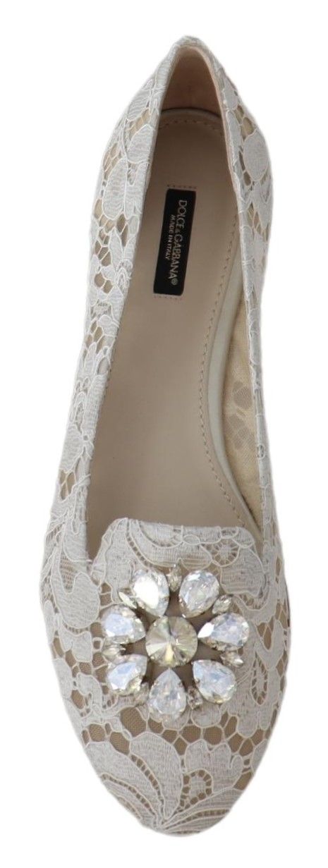 Elegant Lace Flats with Jewel Accents