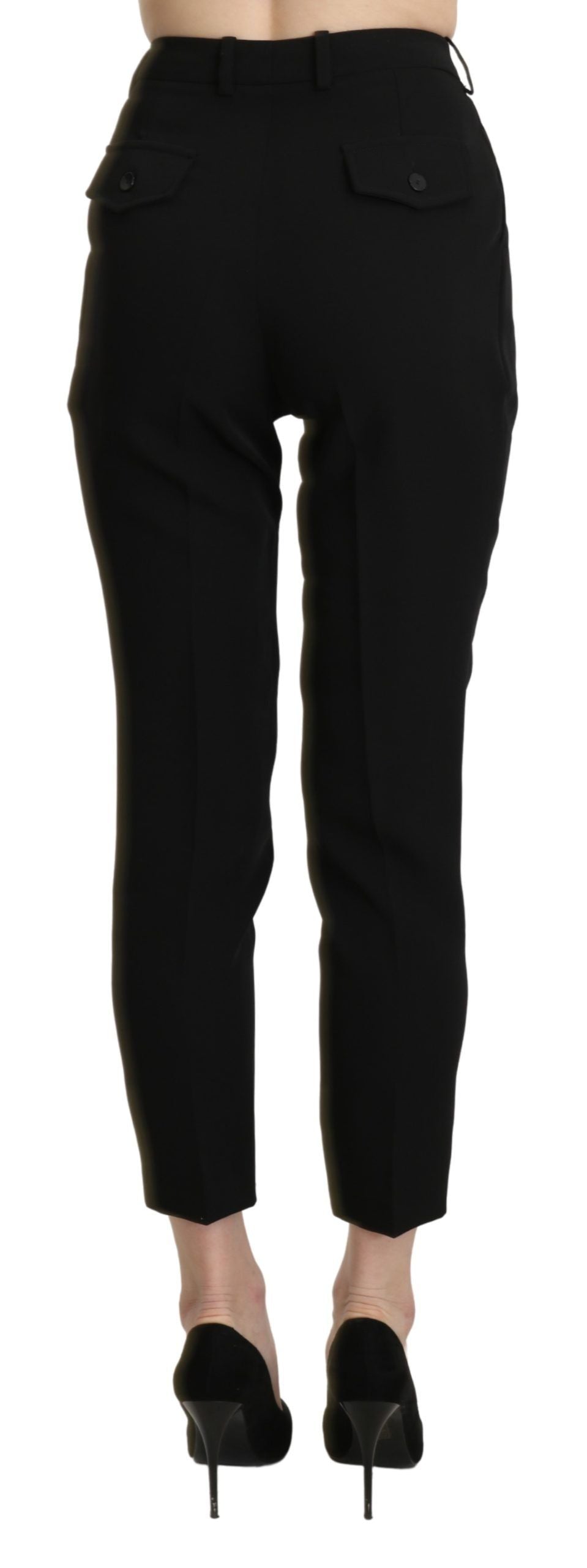 Chic High Waist Skinny Cropped Trousers