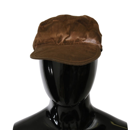 Brown Newsboy Beret Cabbie Fedora Hat