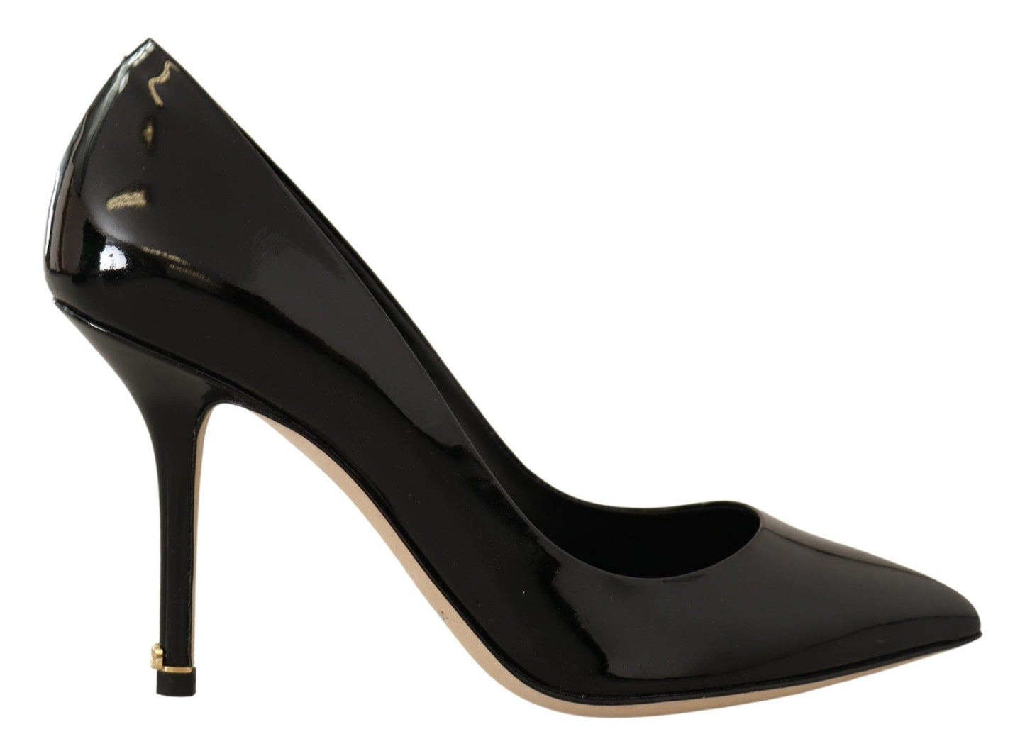 Elegant Black Patent Leather Stiletto Heels