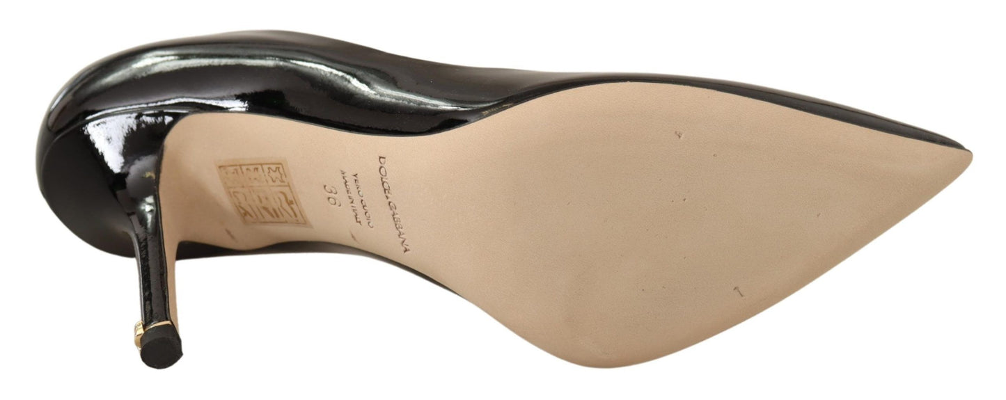 Elegant Black Patent Leather Stiletto Heels