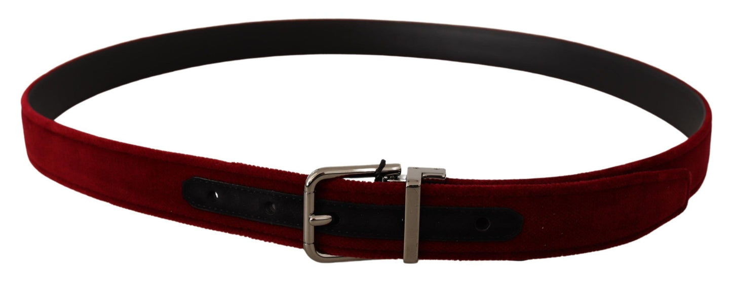 Elegant Suede Leather Belt with Silver Buckle