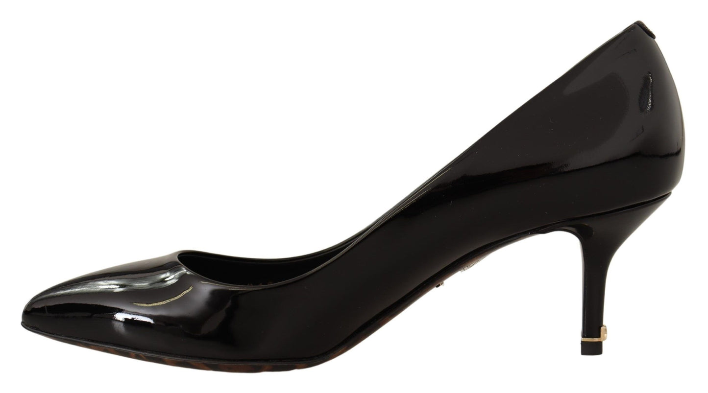 Elegant Patent Leather Heel Pumps