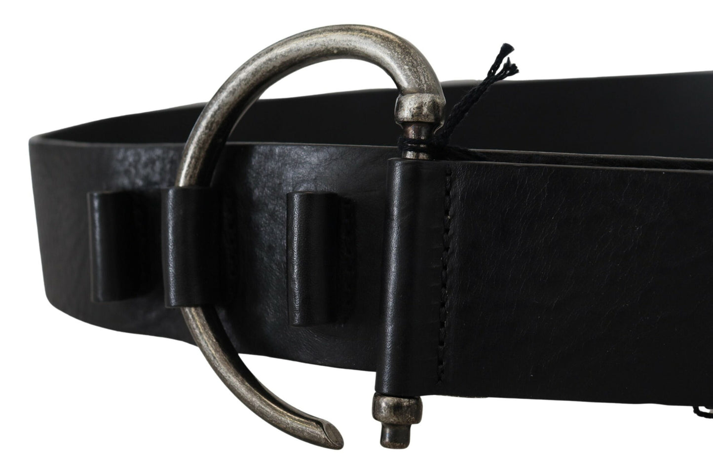 Elegant Black Leather Fashion Belt