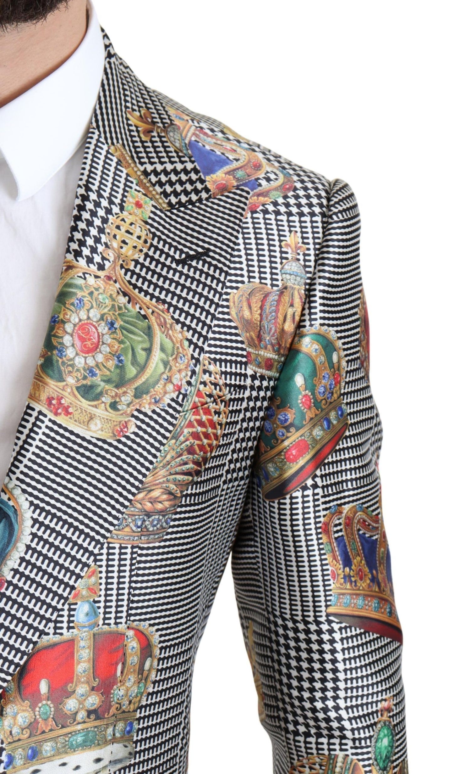 Elegant Multicolor Silk Blazer Jacket