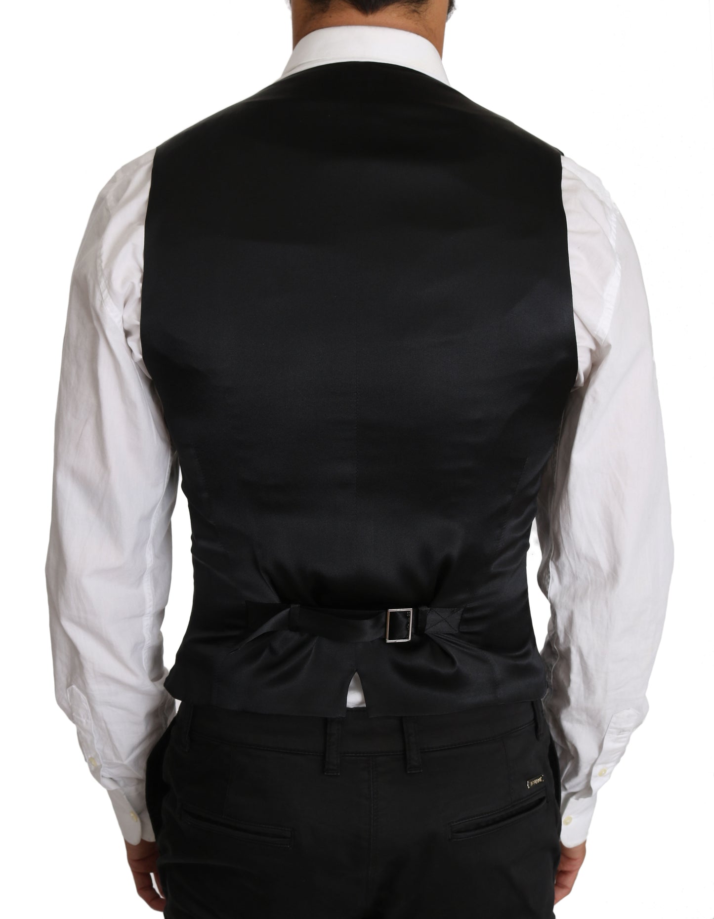 Gray Wool Double Breasted Waistcoat Vest