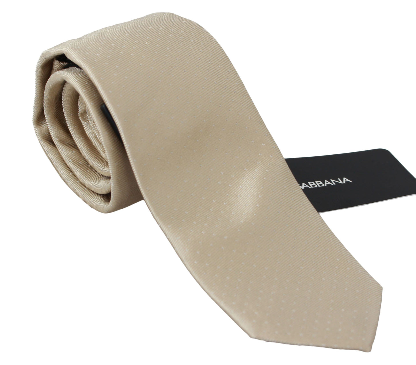 Elegant Light Brown Silk Necktie