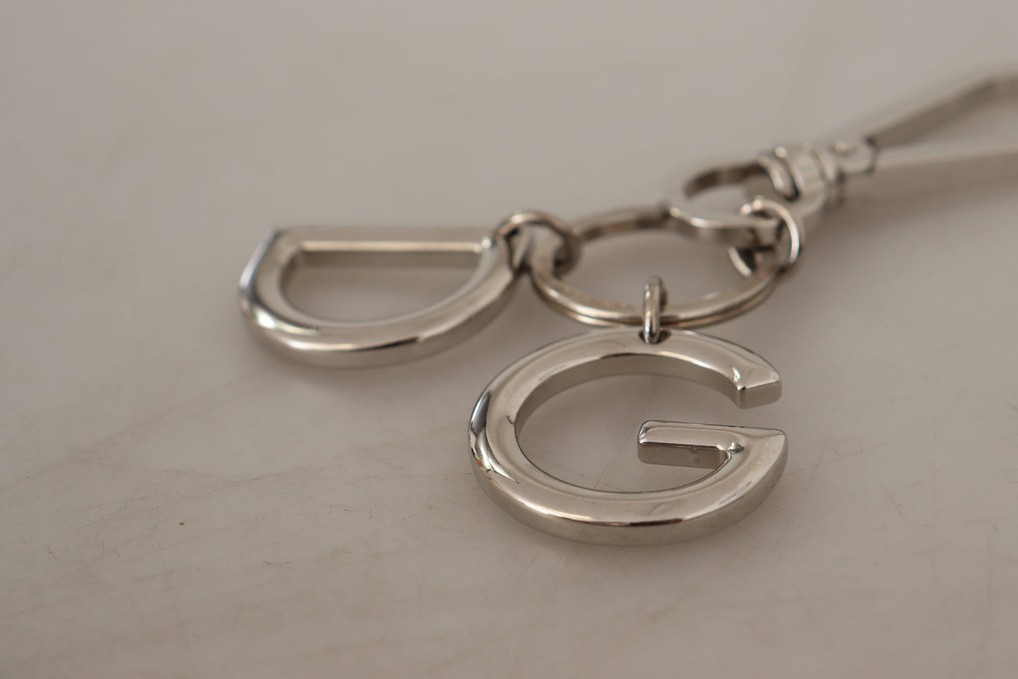 Elegant Silver Brass Keychain Accessory