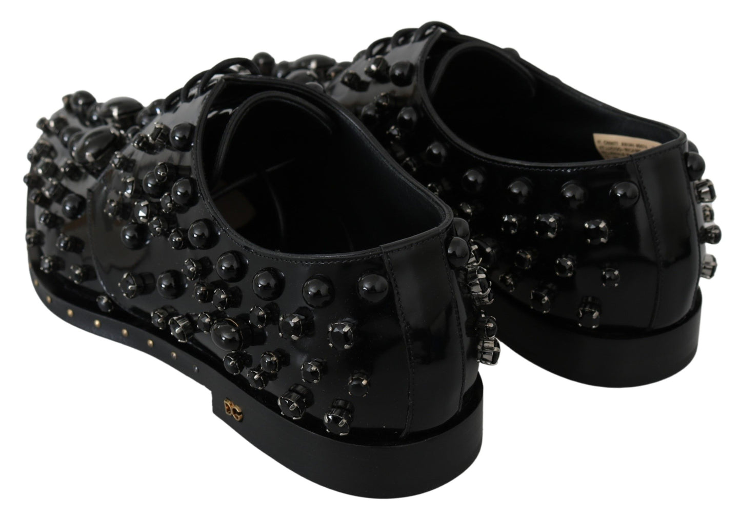 Elegant Black Dress Shoes with Crystals