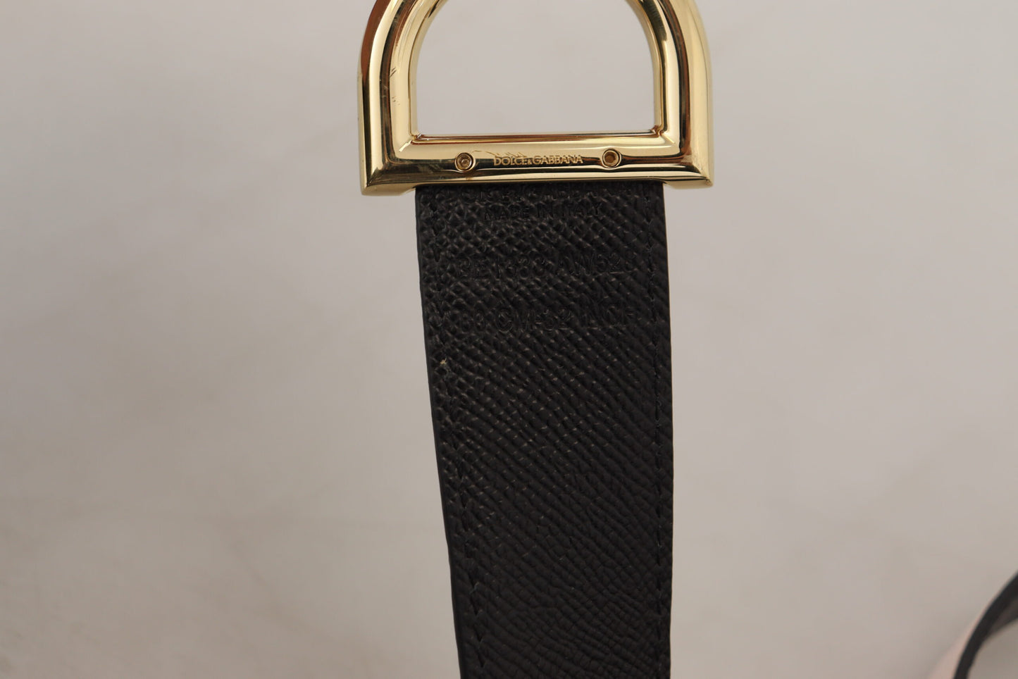 Elegant Beige Leather Belt with Metal Logo Buckle