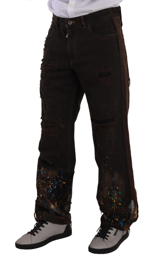 Distressed Baggy Relaxed Denim Jeans
