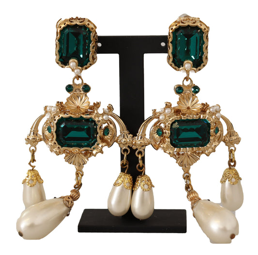 Baroque-Inspired Gold Clip-on Earrings