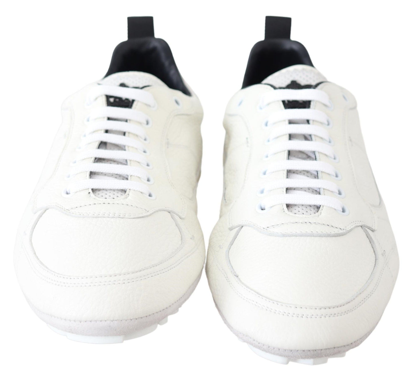 Elegant White Leather Sneakers for Men