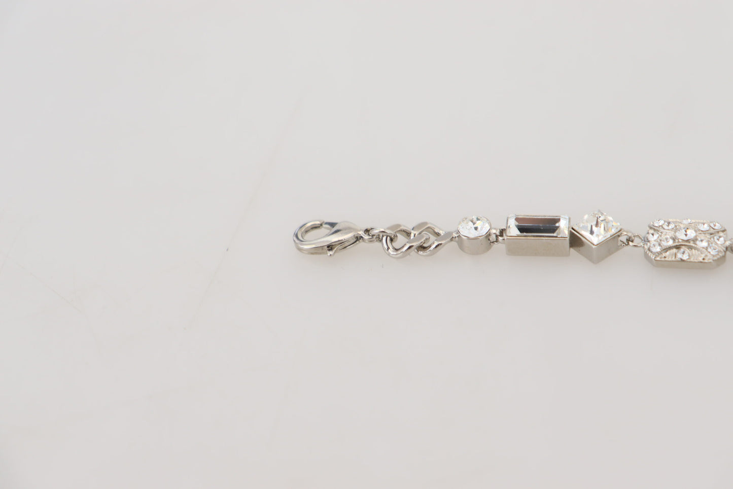 Elegant Silver Chain Bracelet with Glass Accents