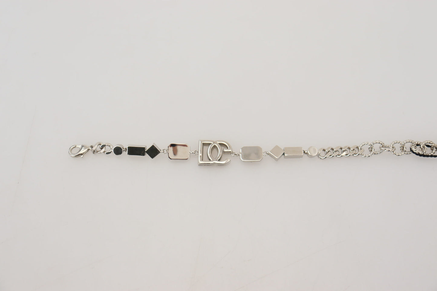 Elegant Silver Chain Bracelet with Glass Accents
