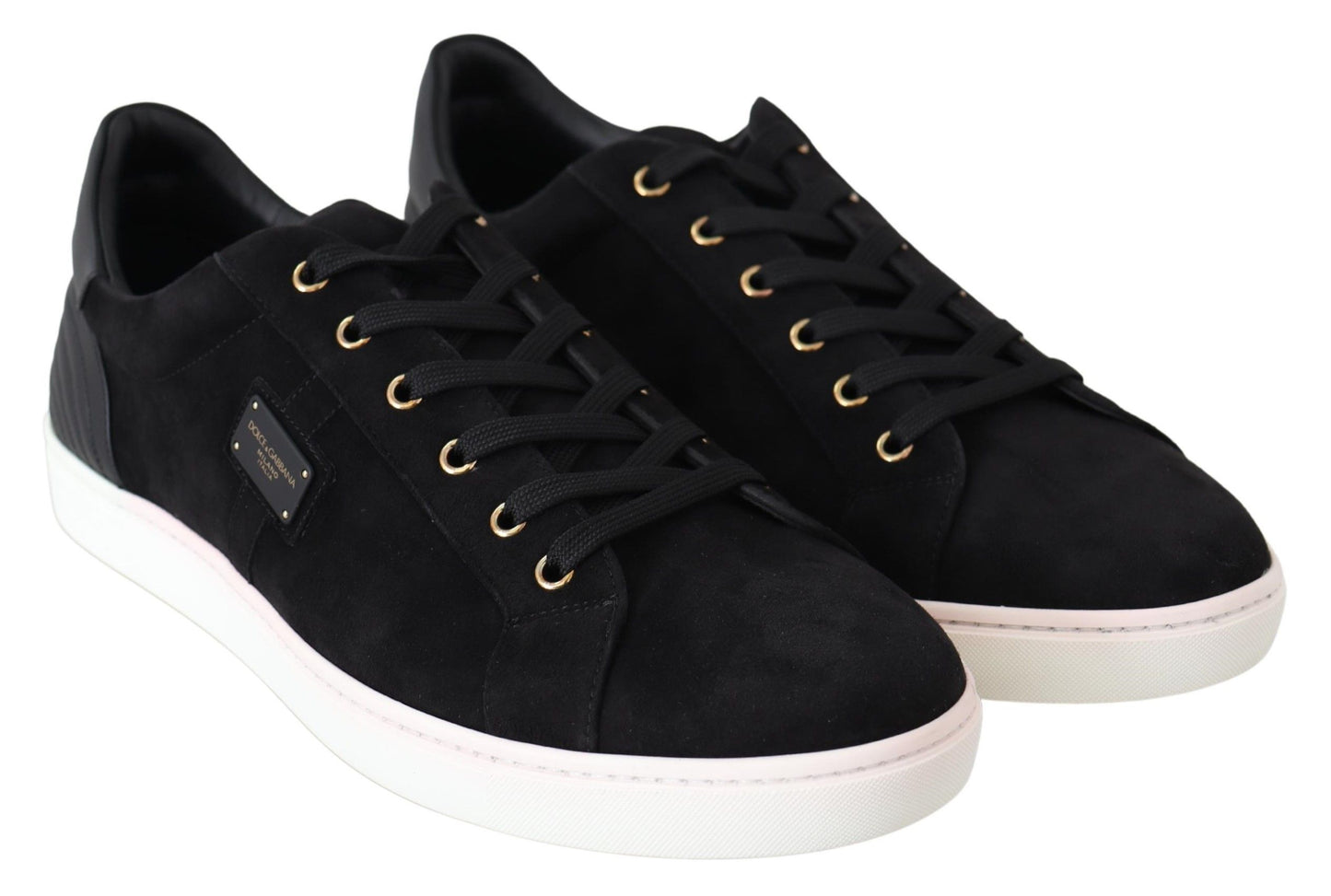 Chic Black Leather Sneakers for Men