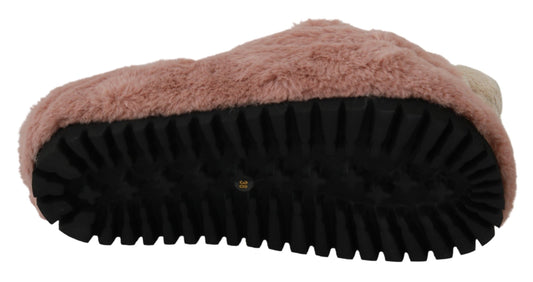 Chic Pink Bear House Slippers by D&G