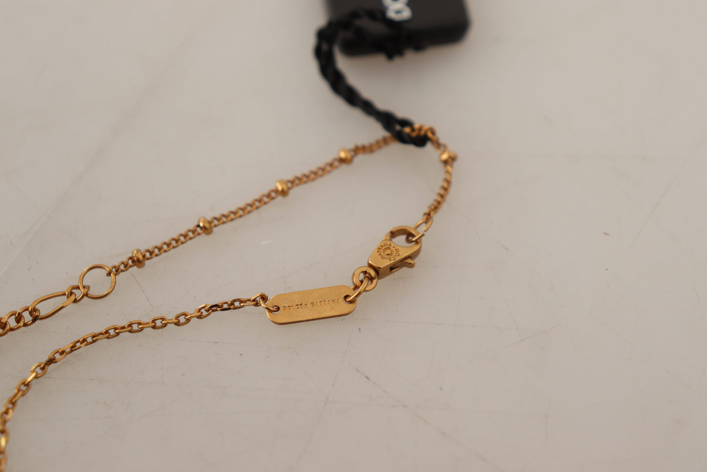 Elegant Gold Tone Clover Charm Necklace