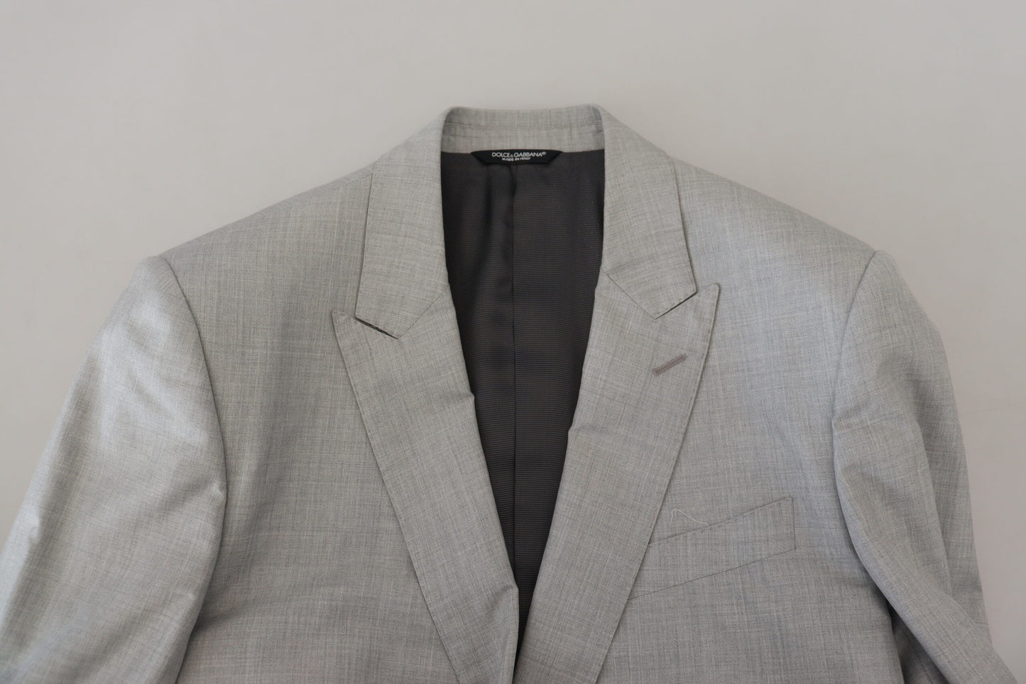 Elegant Grey Silk Martini Three-Piece Suit