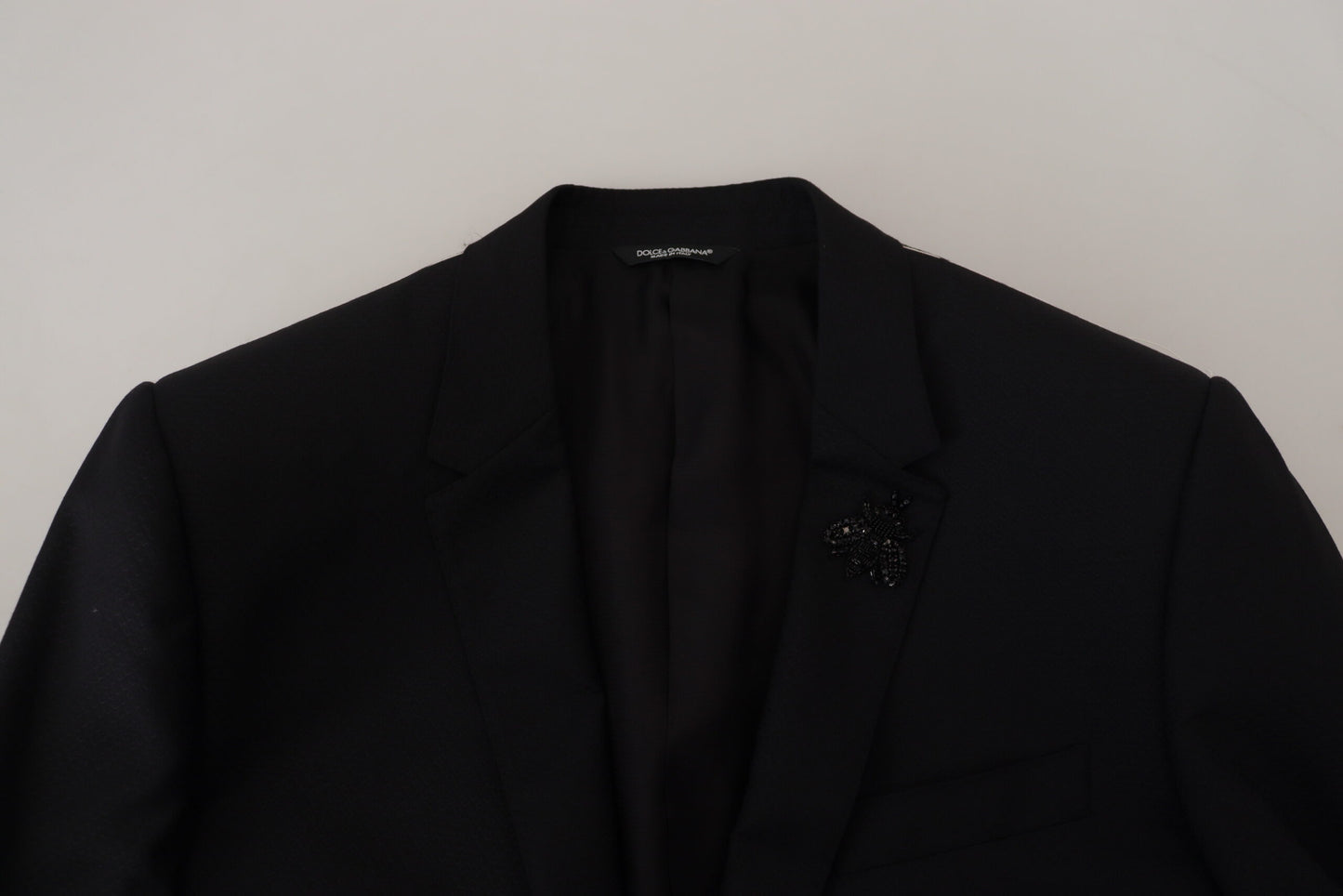 Sleek Black Two-Piece Wool Martini Suit