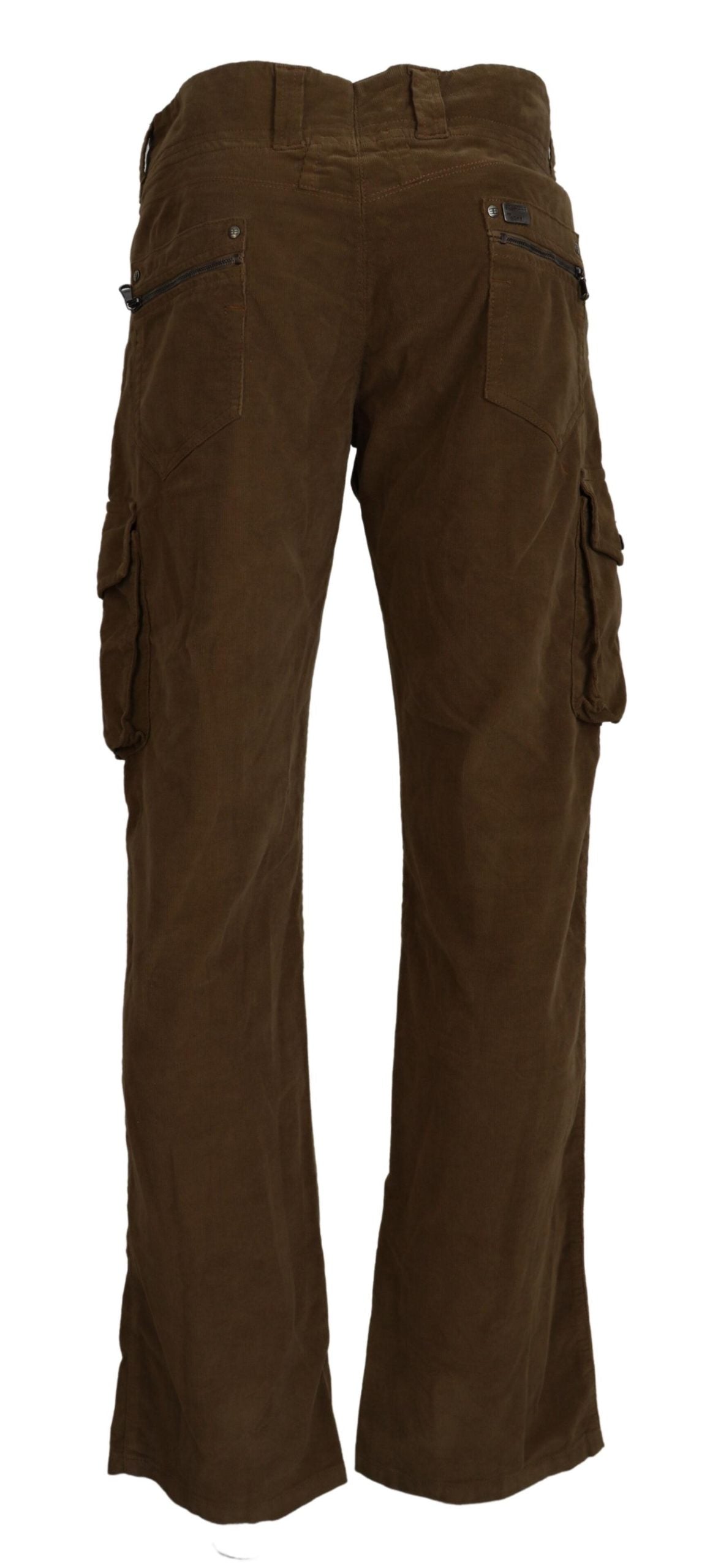 Chic Brown Corduroy Cargo Pants