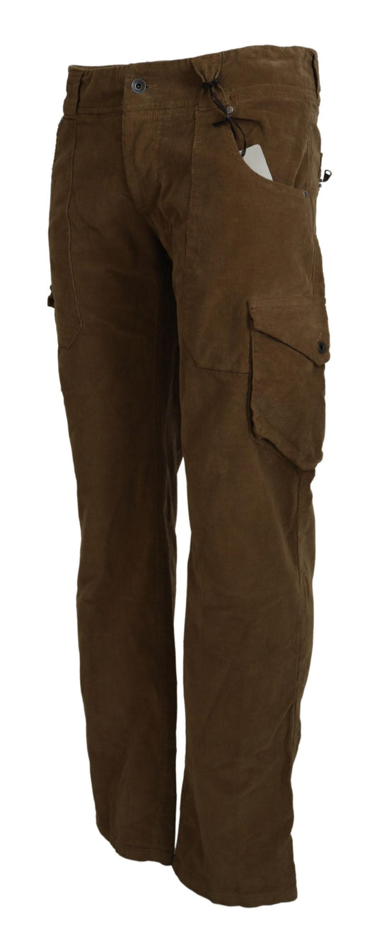Chic Brown Corduroy Cargo Pants