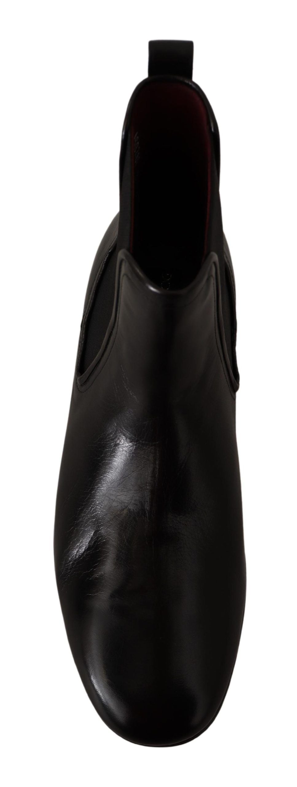 Black Leather Derby Boots Ankle