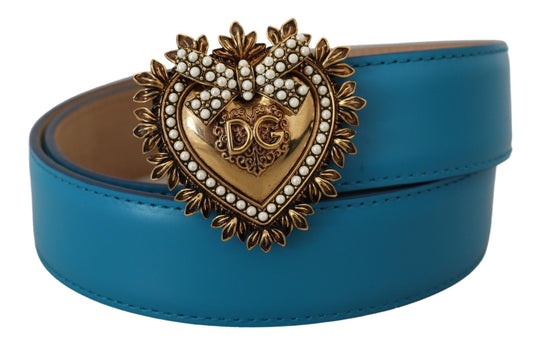 Elegant Devotion Heart Buckle Leather Belt