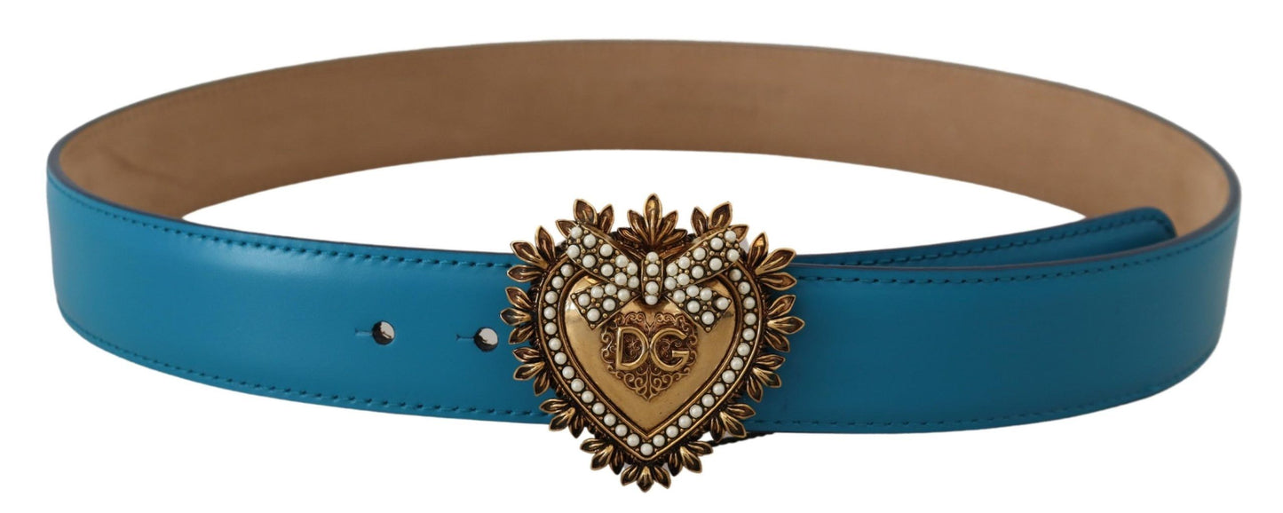 Elegant Devotion Heart Buckle Leather Belt