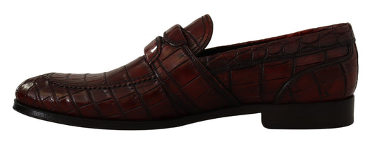Exotic Croc Leather Bordeaux Loafers