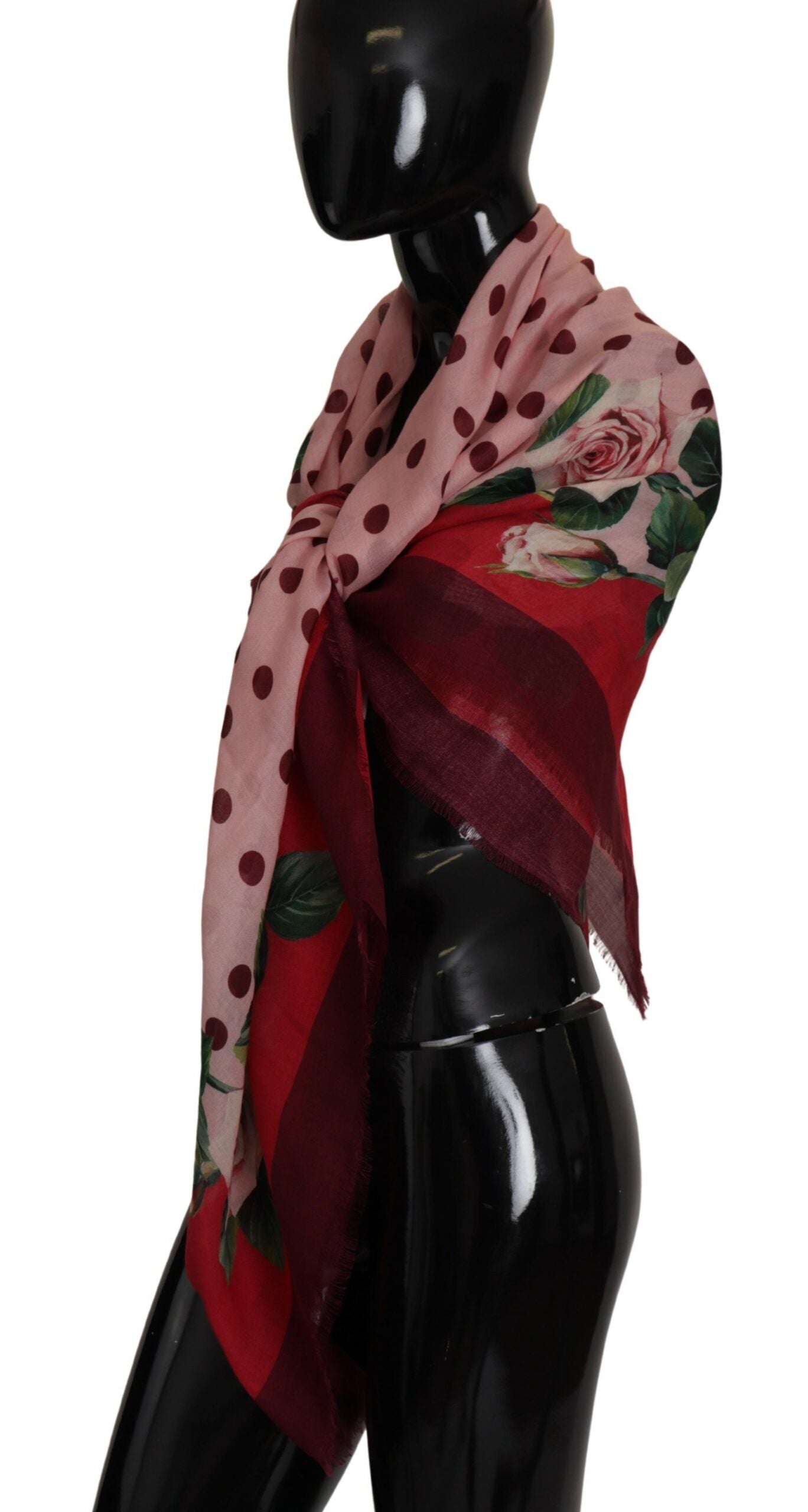 Elegant Floral Cashmere-Silk Women's Scarf