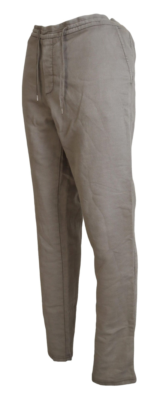 Chic Mid Waist Straight Pants in Light Brown