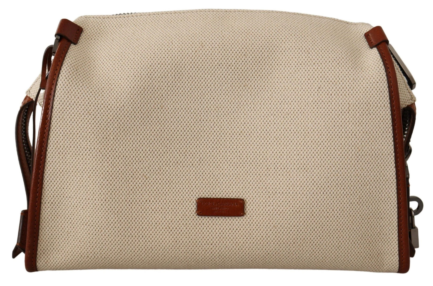 Elegant Beige and Brown Shoulder Messenger Bag