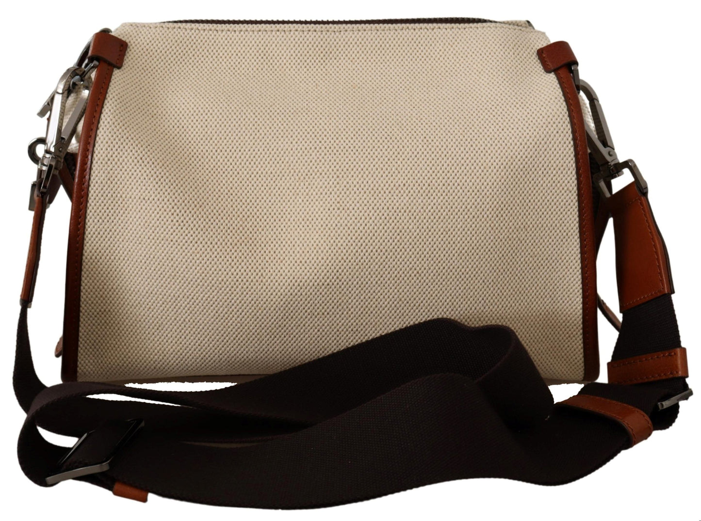 Elegant Beige and Brown Shoulder Messenger Bag