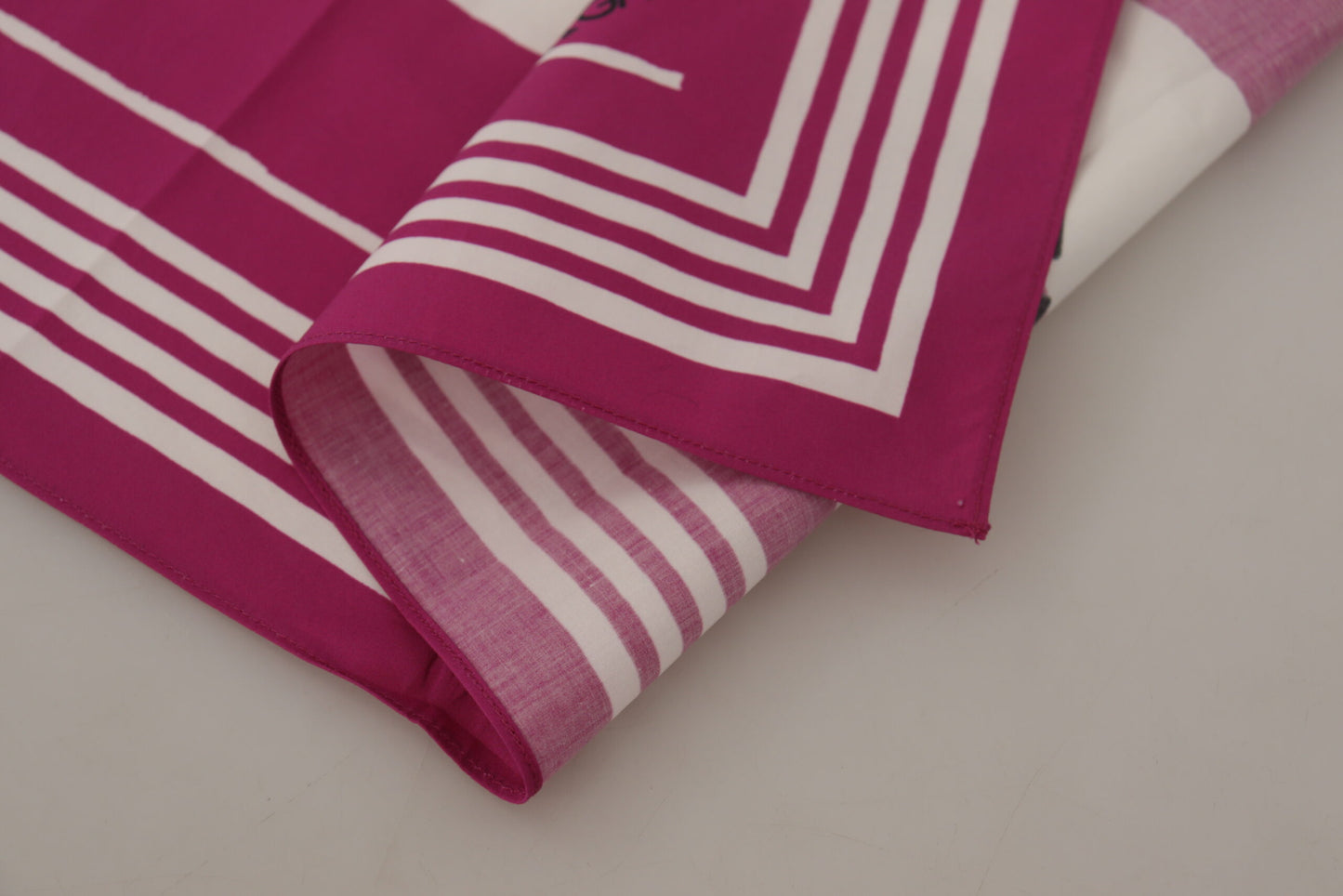 Elegant Pink Striped Cotton Scarf