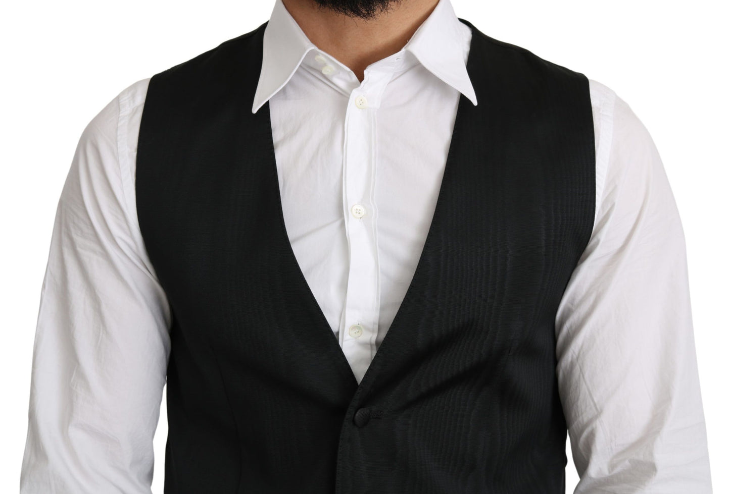 Elegant Silk Formal Gray Vest