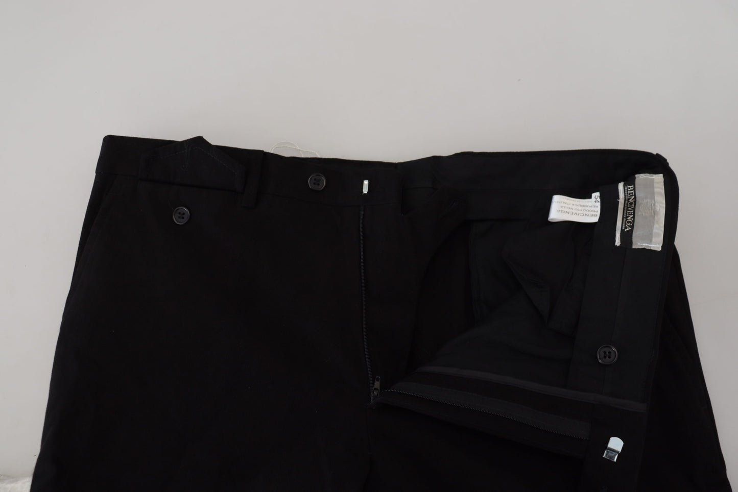 Elegant Black Cotton Trousers for Men