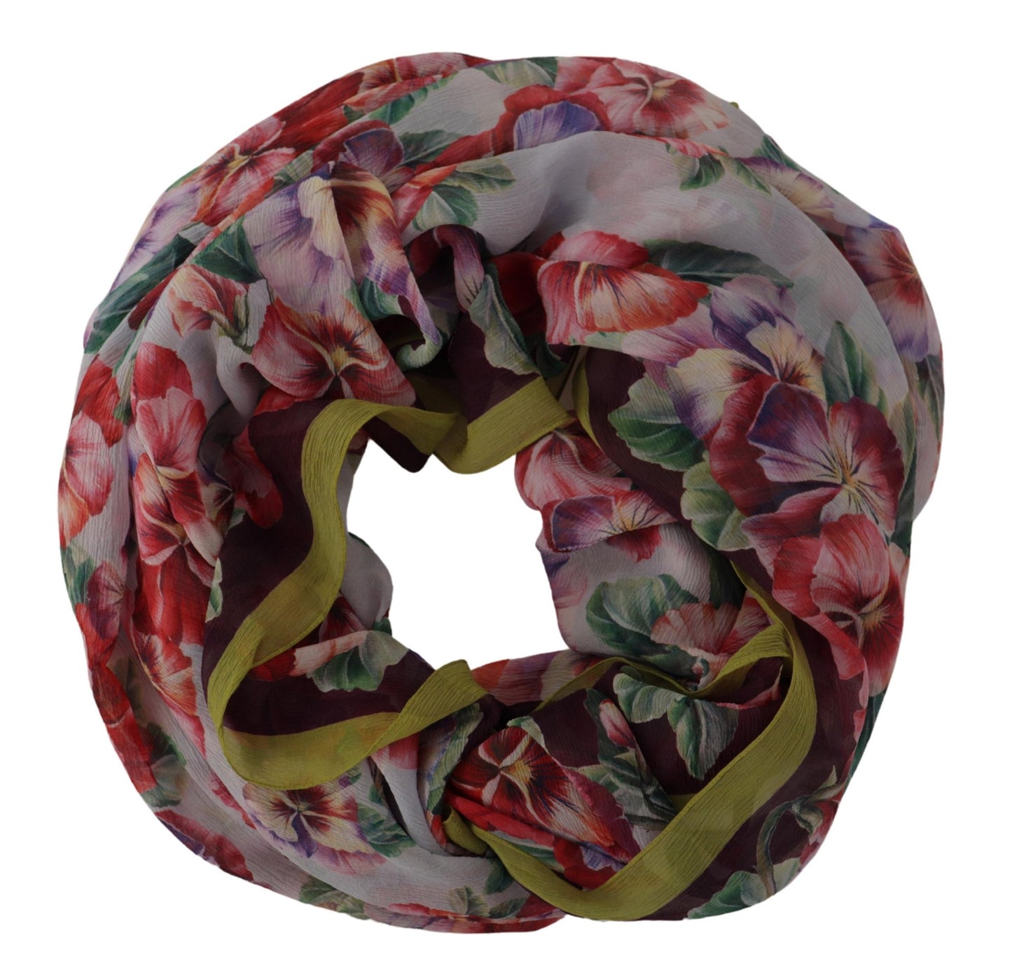 Floral Elegance Silk Shawl Wrap