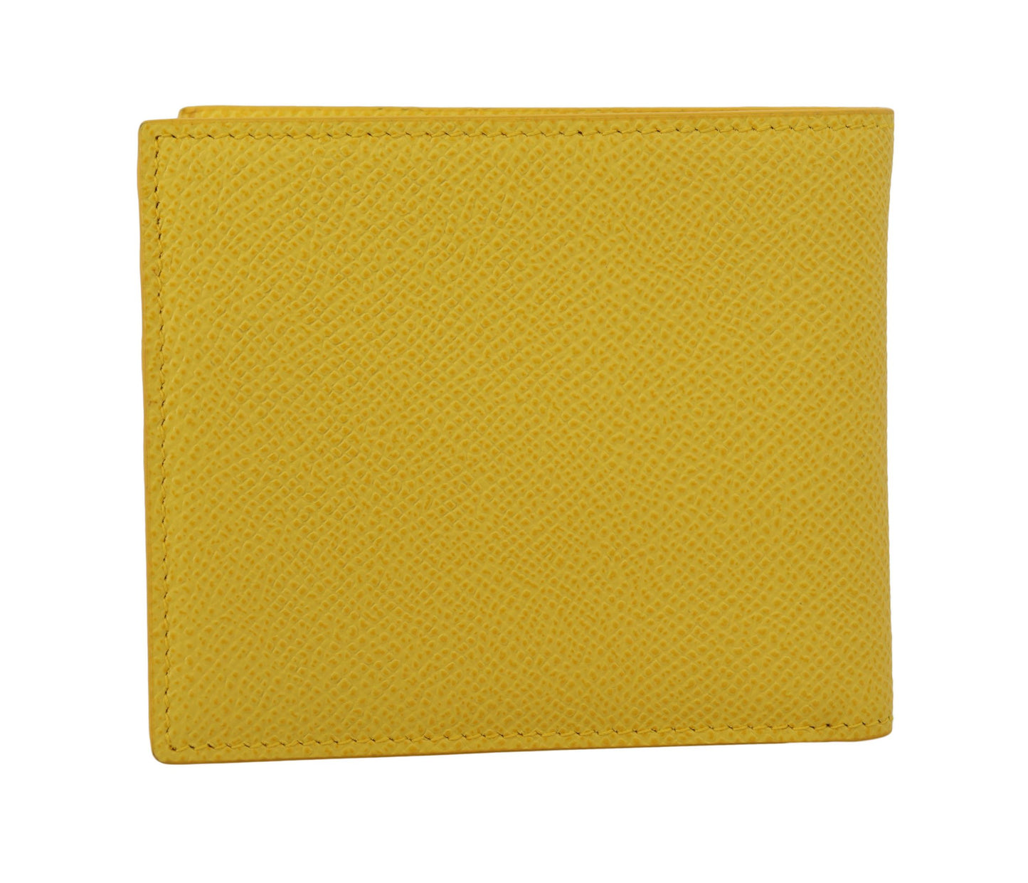 Elegant Yellow Leather Bi-Fold Wallet