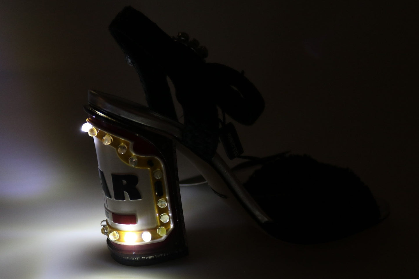 Elegant Ankle Strap Sandals with LED Lights