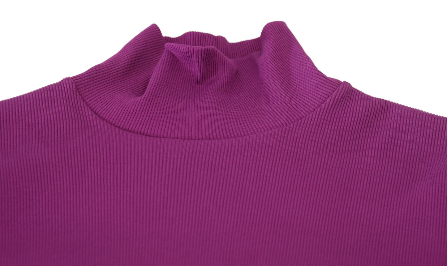 Elegant Purple Turtle Neck Pullover Sweater