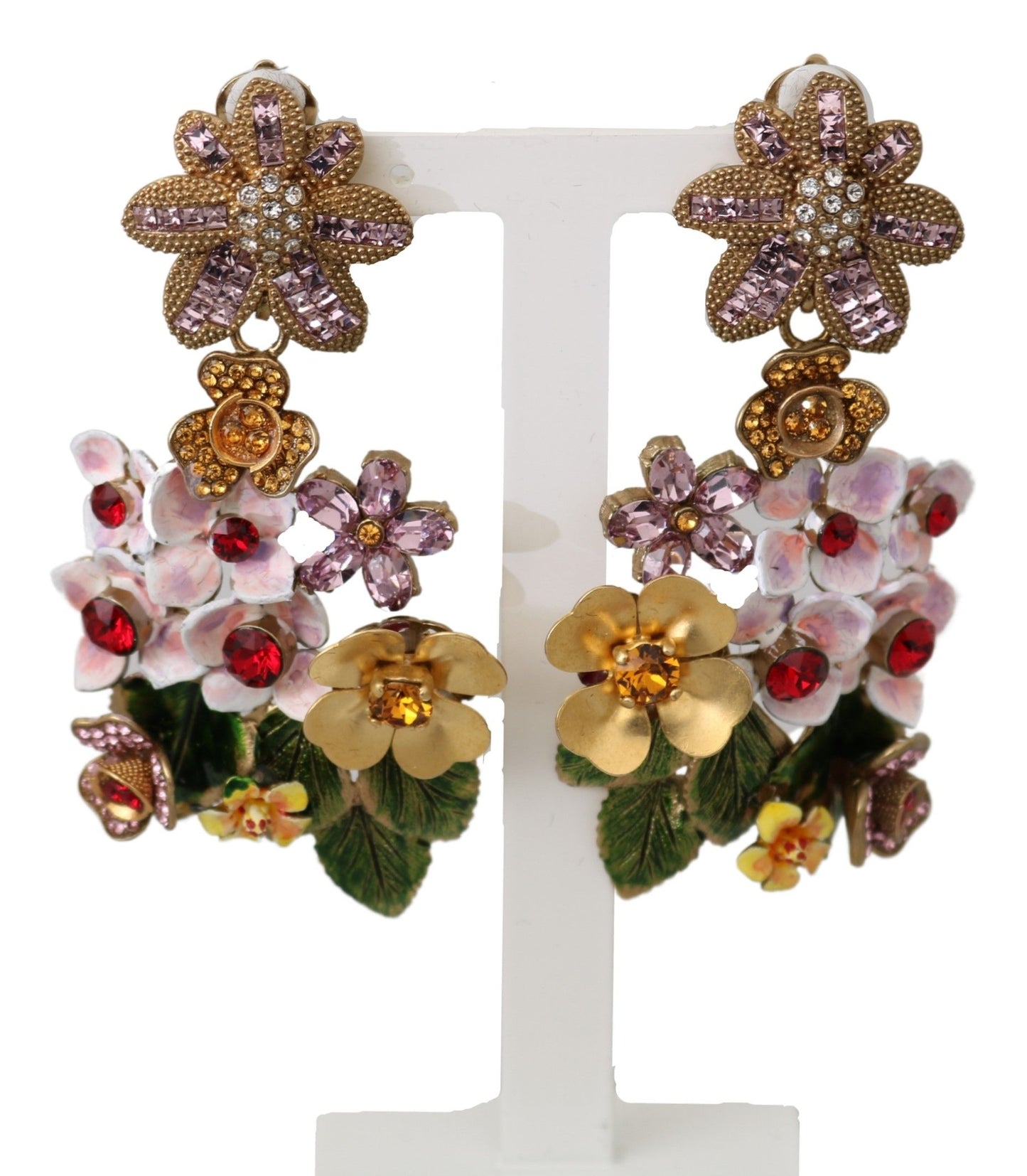 Elegant Fiori Bouquet Clip-On Earrings